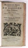 TORTURE.  Maggi, Girolamo. De equuleo liber postumus . . . editio novissima aucta, emendata, & figuris aeneis exornata.  1664